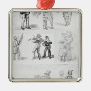 London Street Musicians Metal Tree Decoration
