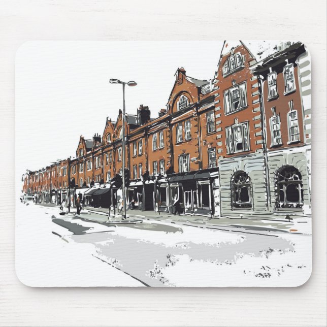 London Street Scene Mouse Pad (Front)