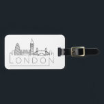 London Stylised Skyline Luggage Tag<br><div class="desc">A unique luggage tag representing the beautiful city of london,  England.  This tag features a stylised illustration of the city's unique skyline with its name underneath.</div>