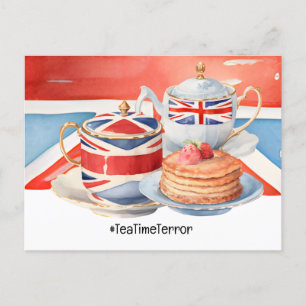 London tea time  postcard