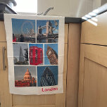 London Tea Towel<br><div class="desc">Tea towel with photos of London from New Forest Pics</div>