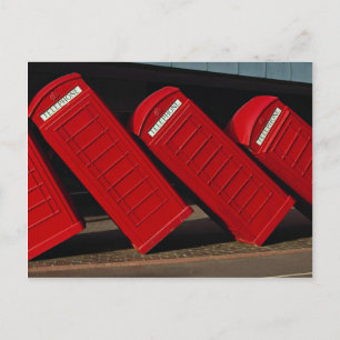 London telephone booths postcard
