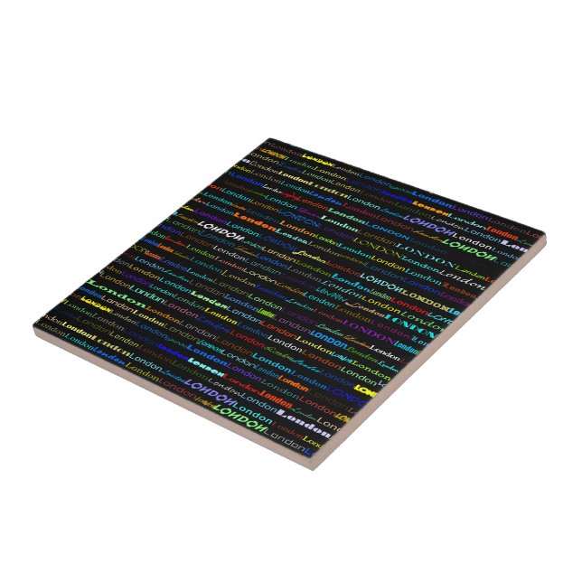 London Text Design I Tile (Side)