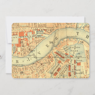 London Thames Vintage Map