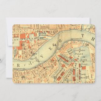 London Thames Vintage Map