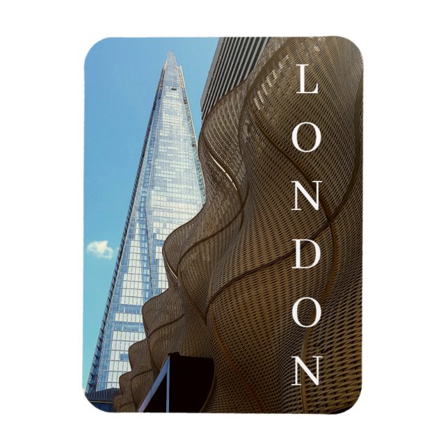 London the Shard view fridge magnet (Vertical)