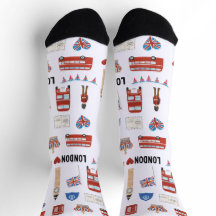London Theme Crew Socks | Gift for Travel Lovers