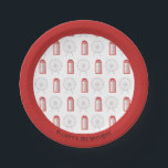 London Theme Kids Joint Birthday Party Paper Plate<br><div class="desc">Perfect for joint birthday parties! These London pattern plates add a custom touch to your celebration.</div>