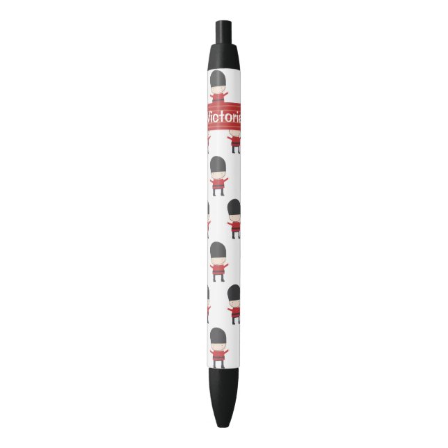 London Theme Name Guards Black Ink Pen (Front Vertical)