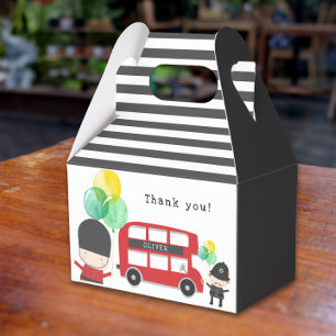 London Theme Red Double-decker Bus Kids Party Favour Box