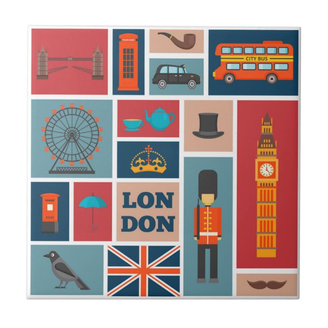 London Themed  Tile (Front)