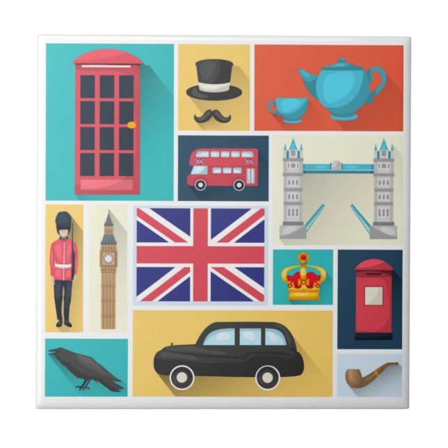 London Themed Tile (Front)
