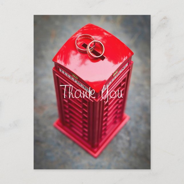 London Themed Wedding add your photo Thank You Postcard (Front)