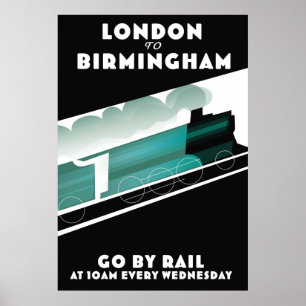London to Birmingham Train poser Poster