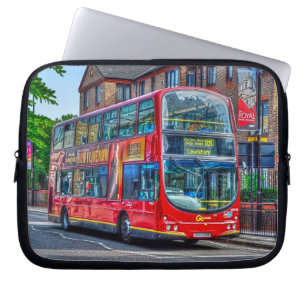 London to Lewisham Red Double-decker Bus UK Laptop Sleeve