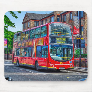 London to Lewisham Red Double-decker Bus UK Mouse Pad