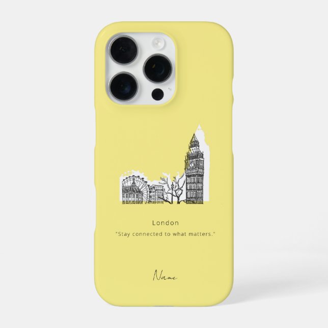 London Tone Sketch iphone case  (Back)