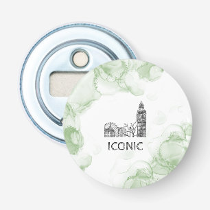 London Tone Watercolor Bottle Opener