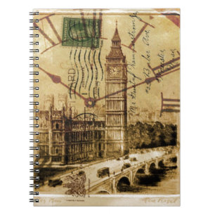 London Tower bridge clocktower big ben Spiral Notebook