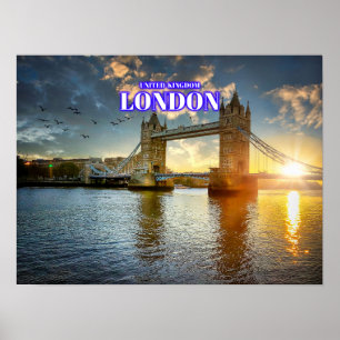 London Tower Bridge Daylight - United Kingdom Poster