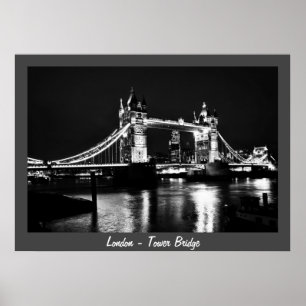 London - Tower Bridge, Night No.2 (Poster) Poster