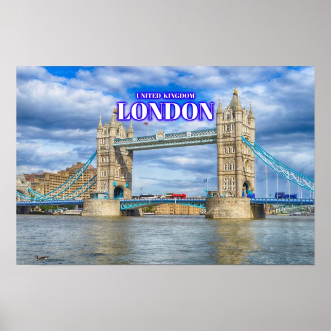 London Tower Bridge - United Kingdom Poster (Front)