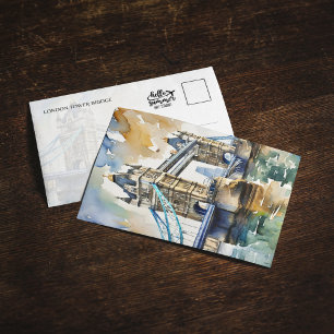 London Tower Bridge Watercolor Invitation