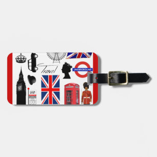 London Travel Collage Luggage Tag