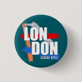 London Typography 3 Cm Round Badge