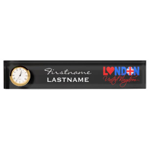 London UK custom desk name plate