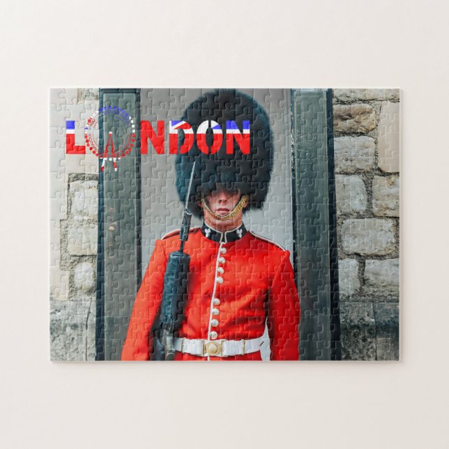 London UK Queens Royal Guard Jigsaw Puzzle (Horizontal)