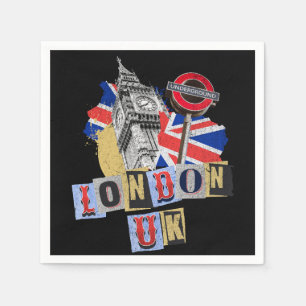London UK retro style design Napkin