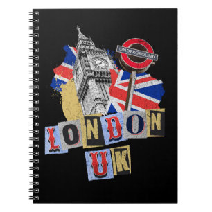London UK retro style design Notebook
