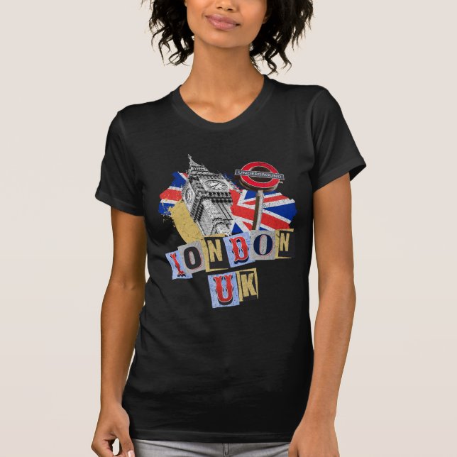 London UK retro style design T-Shirt (Front)