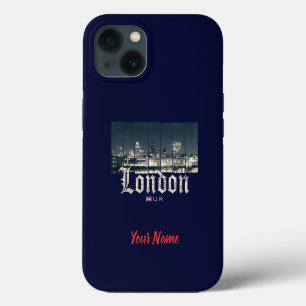 London Uk Skyline United Kingdom England vintage iPhone 13 Case