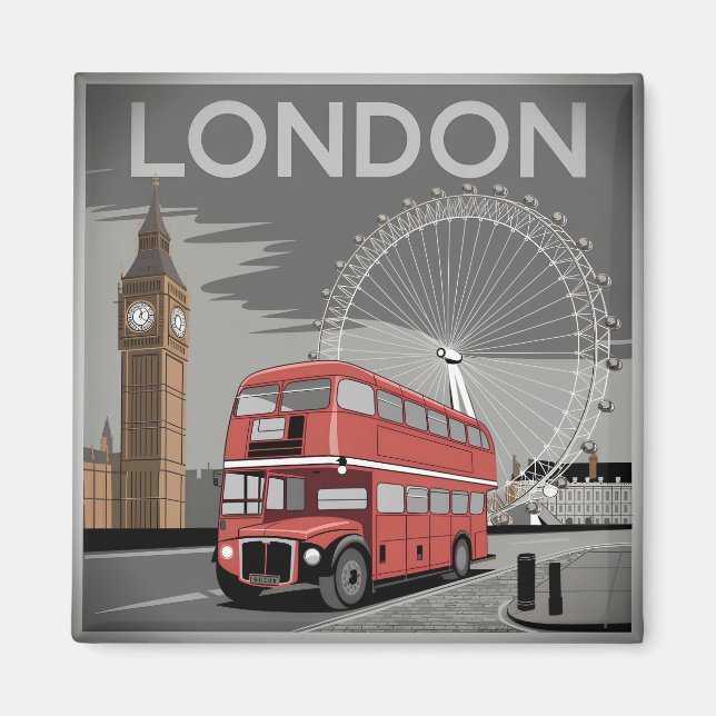 London UK vintage Magnet (Front)