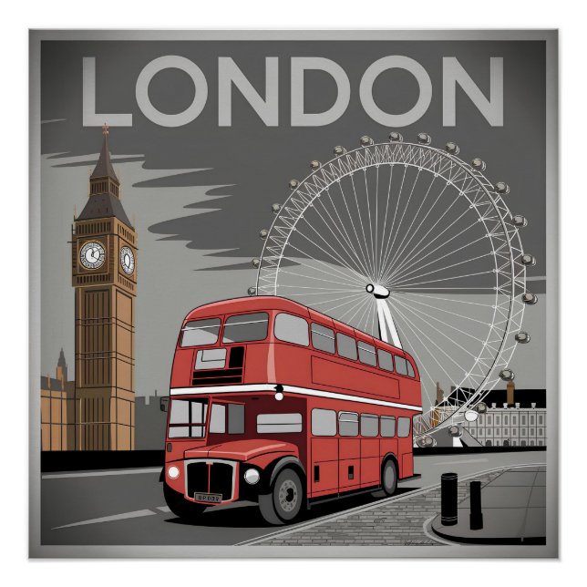 London UK vintage Poster (Front)