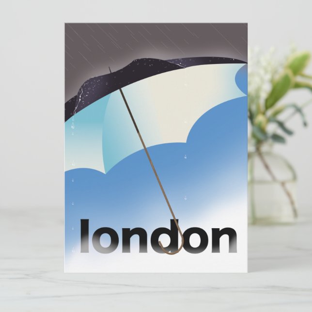 London umbrella travel poster (Standing Front)