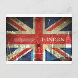 London Union Jack Postcard