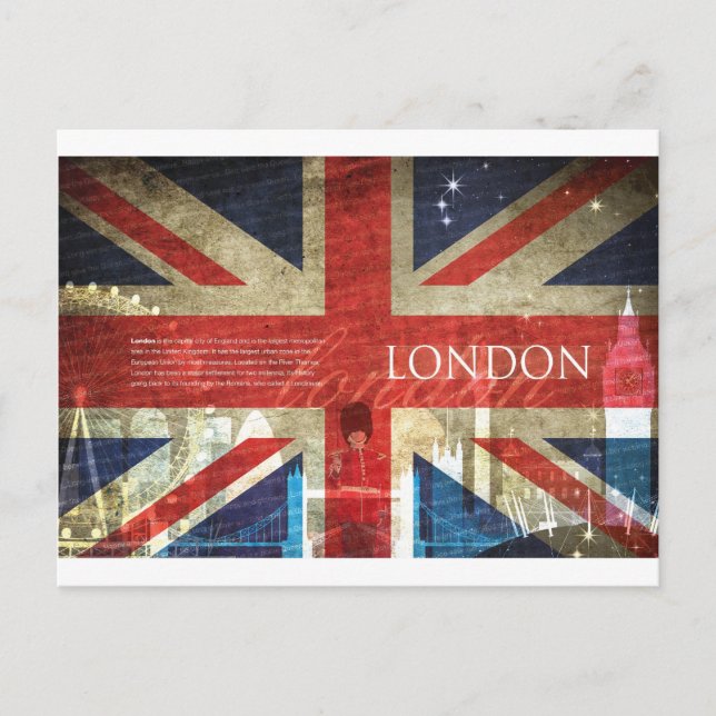 London Union Jack Postcard (Front)