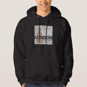 London United Kingdom Big Ben Minimalist Typograph Hoodie