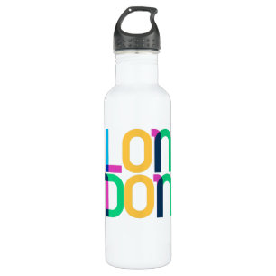 London United Kingdom Pop Art Letters 710 Ml Water Bottle