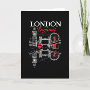 London United Kingdom Travel Vacation I Love Londo Card