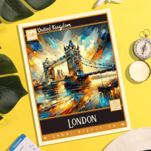 London, United Kingdom Vintage Painting Postcard