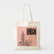 london vibes tote bag (cotton candy pink)