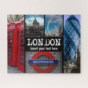 London, views, with custom message jigsaw puzzle