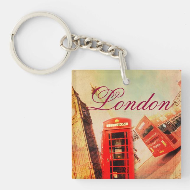London vintage key ring (Front)