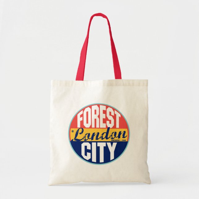London Vintage Label Tote Bag (Front)