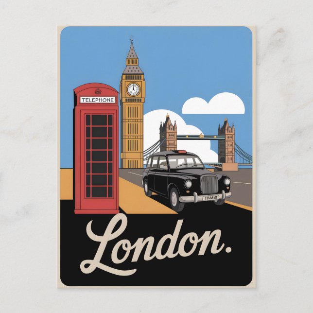 London vintage postcard (Front)