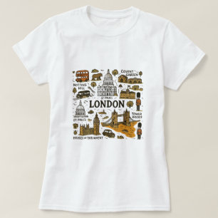 London vintage travel map T-Shirt